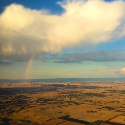 Rainbow leaving Melbourne.