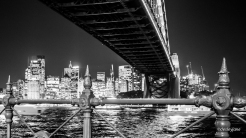 Monochrome Bridge and City.
